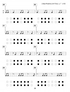 4/4 Time Rhythms, 2 Beat Length